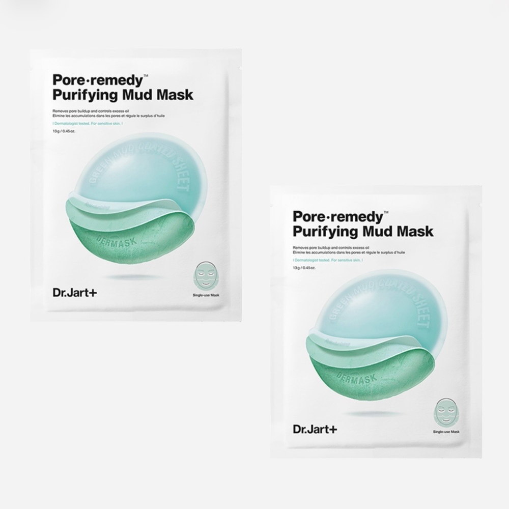 Dr. Jart+ Pore Remedy Mud Mask Duo - Purifying Sheet Mask 2-Pack